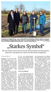 Zehn neue Bäume für den Klimaschutz